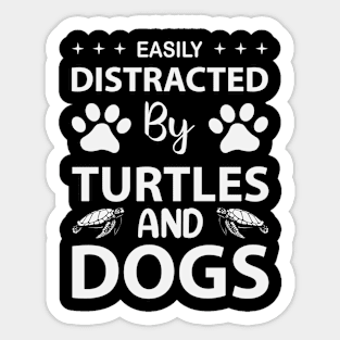 Easily Distracted By Turtles Sticker